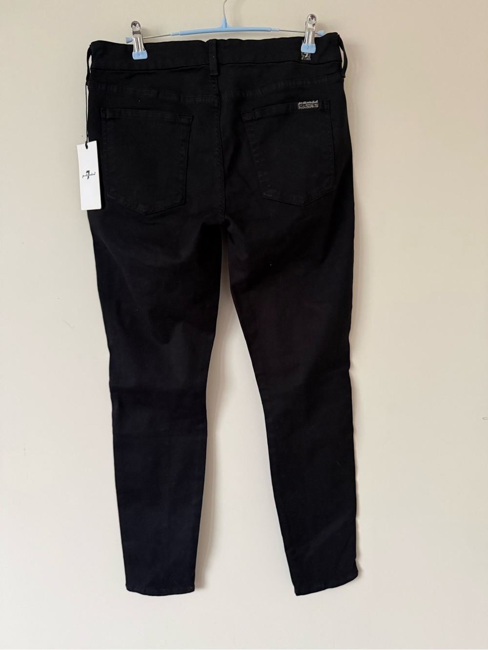 138. | 7 For All Mankind | ($298) BNWT | Black Stretch Denim Jeans | 28 - Picture 4 of 5